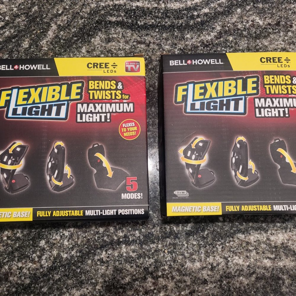 Bell + Howell Flex Light 2 boxes in Box! Mult-Light LED As seen on on TV